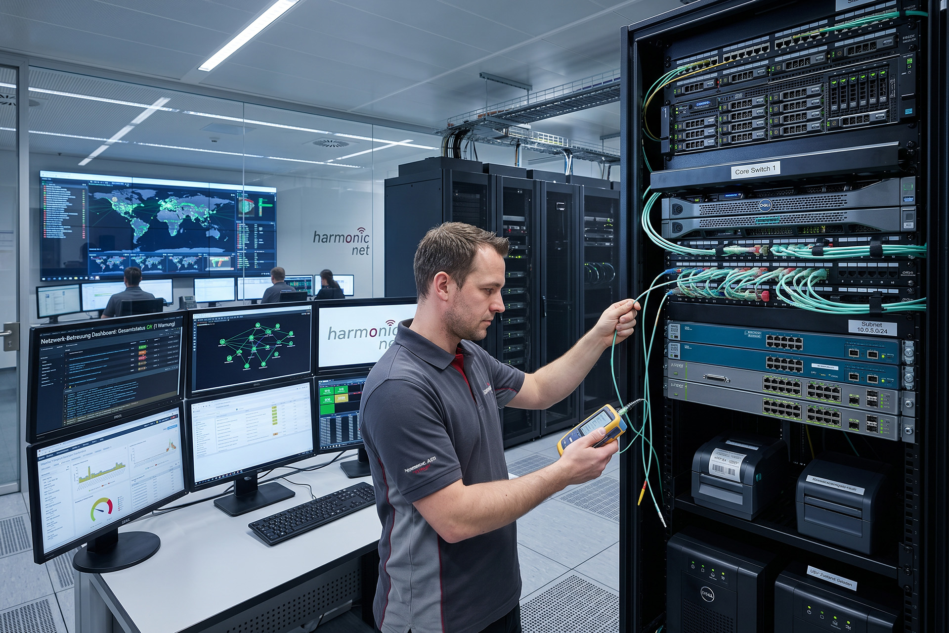 Infrastruktur und Netzwerk Beratung für Unternehmen im Allgäu mit Serverraum und Netzwerktopologie